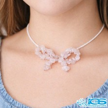 گردنبند رزکوارتز پاپیون