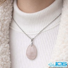 گردنبند رزکوارتز بدون زنجیر