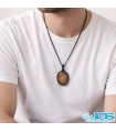 گردنبند سنگ چشم ببر مکرومه بافی