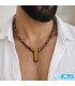 گردنبند سنگ چشم ببر و منشور جاسپر