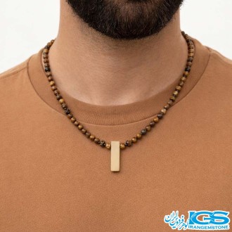گردنبند سنگ چشم ببر و جید