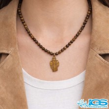 گردنبند سنگ چشم ببر (بدون زنجیر) - نماد قدرت، تمرکز و حفاظت