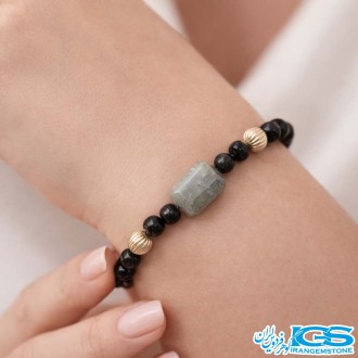 دستبند اونیکس و سنگ عقیق شجر