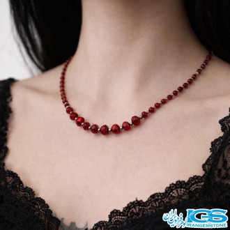 گردنبند سنگ عقیق کارنلین سرخ