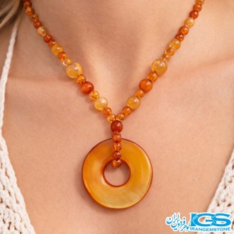 گردنبند کارنلین عقیق سرخ