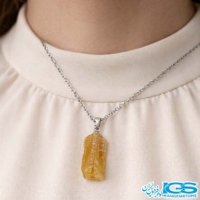 گردنبند آپاتیت زرد بدون زنجیر