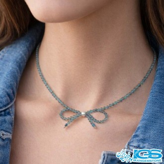 گردنبند آپاتیت جواهری طرح پاپپیون