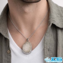 گردنبند سنگ کریستال کوارتز درنجف طبیعی