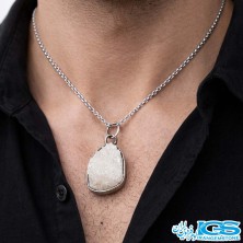 گردنبند سنگ راف کریستال کوارتز
