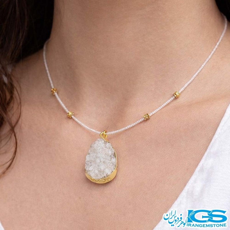 گردنبند سنگ کریستال کوارتز