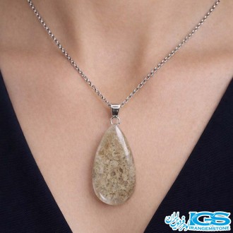 گردنبند سنگ کریستال کوارتز بدون زنجیر