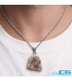 گردنبند سنگ کریستال کوارتز راف بدون زنجیر