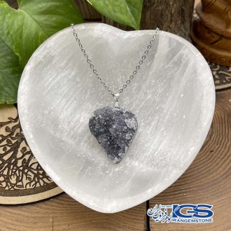 گردنبند کوارتزدودی راف بدون زنجیر