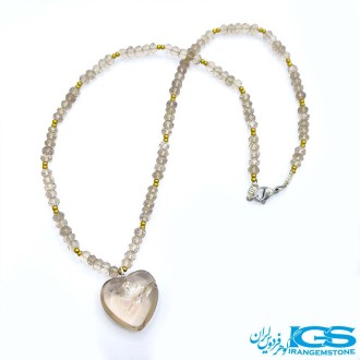 گردنبند کوارتزدودی تراش جواهری