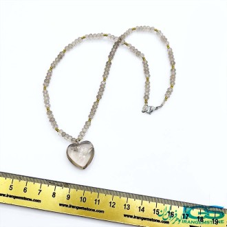 گردنبند کوارتزدودی تراش جواهری