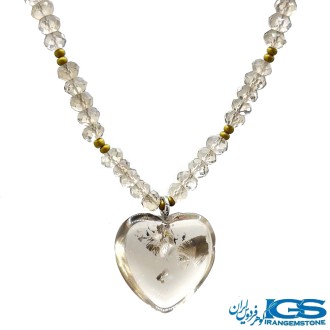 گردنبند کوارتزدودی تراش جواهری