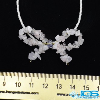 گردنبند سنگ رزکوارتز