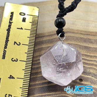 گردنبند سنگ آمیتیست با بند مکرومه