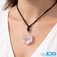 گردنبند آمیتیست با بند مکرومه