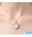 گردنبند سنگ راف کوارتز ژئود دار