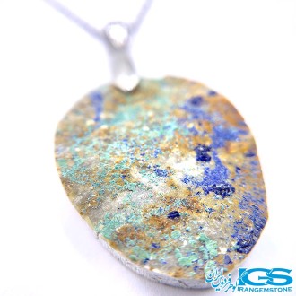 گردنبند سنگ آزوریت بدون بند