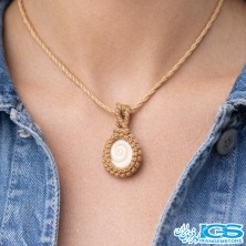 گردنبند آمونیت مکرومه بافی