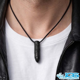 گردنبند هبهاب عباس آبادی  یشم سیاه بند