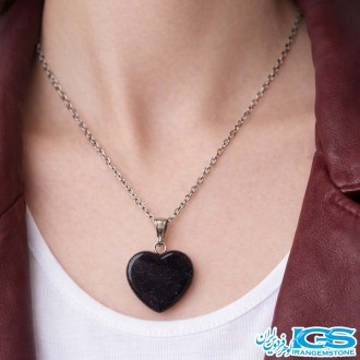 گردنبندسنگ بلک ابسیدیان قلب
