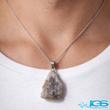 گردنبند سنگ آمیتیست ژئود اصل – نماد آرامش و محافظت