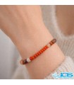 دستبند کارنلین عقیق کارنلین و مرجان سرخ