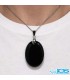 گردنبند سنگ اونیکس عقیق سیاه بدون زنجیر