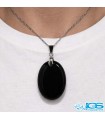 گردنبند سنگ اونیکس عقیق سیاه بدون زنجیر