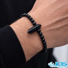 دستبند اونیکس منشور دار مردانه