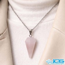 گردنبند پاندول رزکوارتز بدون زنجیر