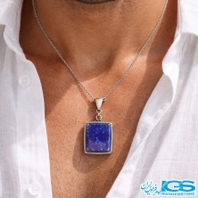 گردنبند لاجورد اصل بدون زنجیر | سنگی آرامش‌بخش