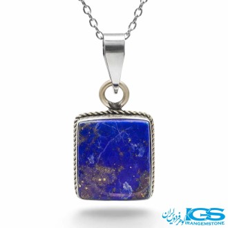 گردنبند لاجورد اصل بدون زنجیر | سنگی آرامش‌بخش