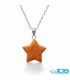 گردنبندسنگ دلربا طرح ستاره با زنجیر استیل