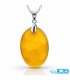 گردنبند عقیق زرد شرف الشمس با زنجیر استیل