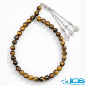 تسبیح 33 تایی سنگ چشم ببر | زیبا، انرژی‌بخش و معنوی