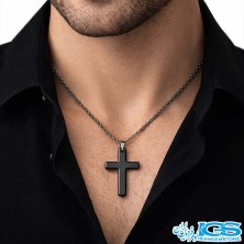 گردنبند هماتیت حدید صلیب بدون زنجیر