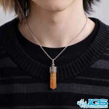 گردنبند سنگ اوناکیت مدل منشور بدون زنجیر