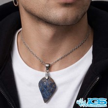 گردنبند سنگ آزوریت آبی اصل – نماد آرامش و شهود (بدون زنجیر)