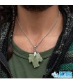 گردنبند یشم سبز طرح اژدها  بدون زنجیر