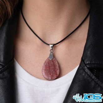 گردنبند سنگ کریستال چری کوارتز بدون زنجیر