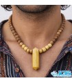 گردنبند منشور جاسپر  با بند چوب صندل