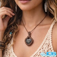 گردنبند سنگ جاسپر مکرومه بافی