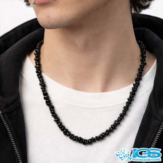 گردنبند سنگ اونیکس راف بلند اصل با خواص درمانی