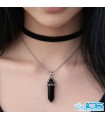 گردنبند سنگ اونیکس عقیق سیاه بدون زنجیر