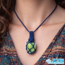 گرنبند زبرجد پریدوت راف  مکرومه بافی