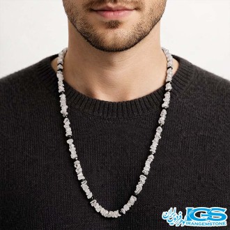 گردنبند تورمالین کوارتز راف چیپسی